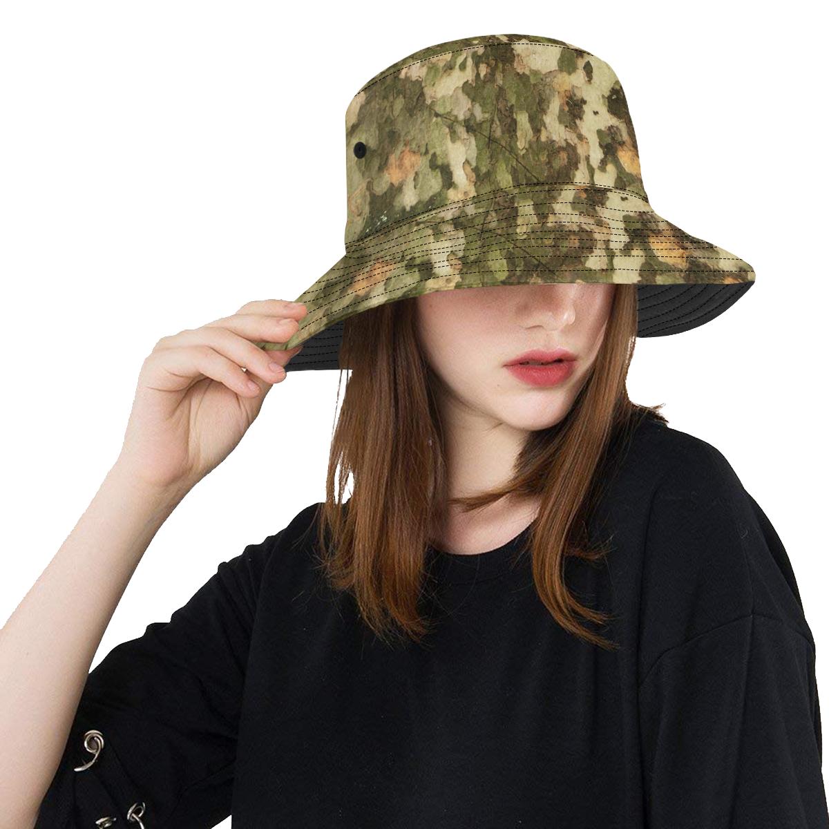 Camo Realistic Tree Texture Print Unisex Bucket Hat