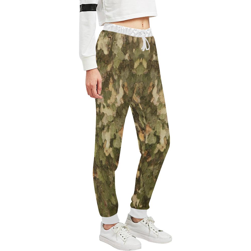 Camo Realistic Tree Texture Print Unisex Casual Sweatpants (Model L11)-JTAMIGO.COM
