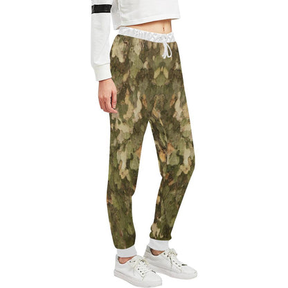 Camo Realistic Tree Texture Print Unisex Casual Sweatpants (Model L11)-JTAMIGO.COM