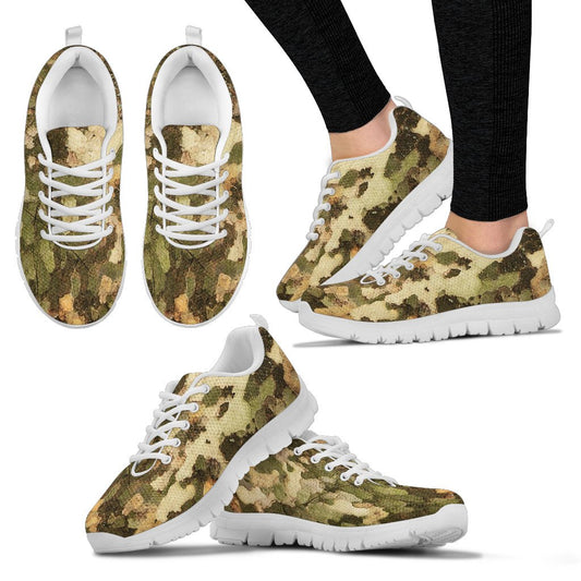 Camo Realistic Tree Texture Print Women Sneakers Shoes