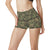 Camouflage Aztec Green Army Print High Waisted Spandex Shorts-JTAMIGO.COM