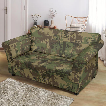 Camouflage Aztec Green Army Print Loveseat Slipcover-JTAMIGO.COM