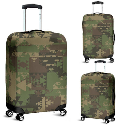 Camouflage Aztec Green Army Print Luggage Cover Protector