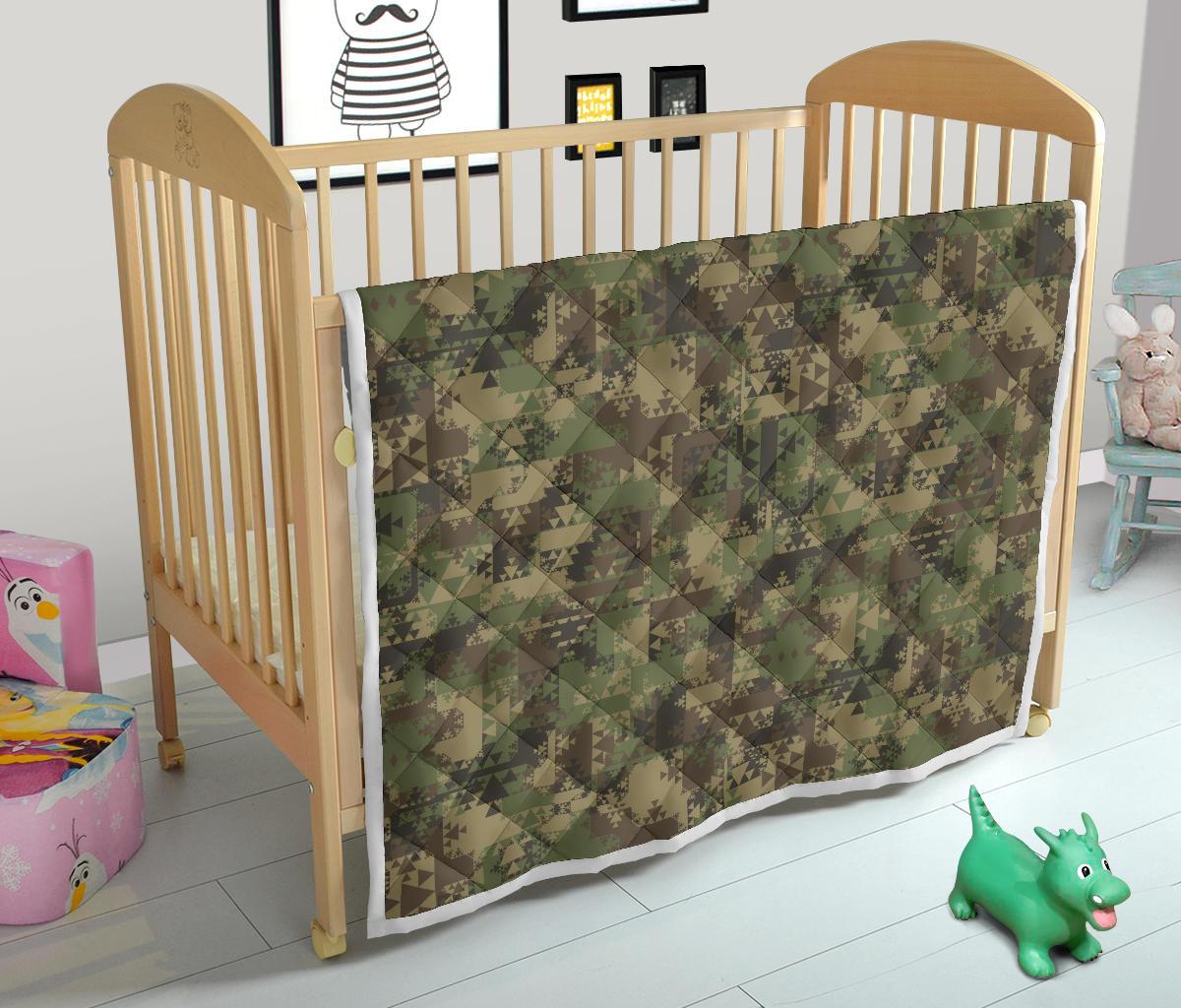 Camouflage Aztec Green Army Print Premium Quilt-JTAMIGO.COM