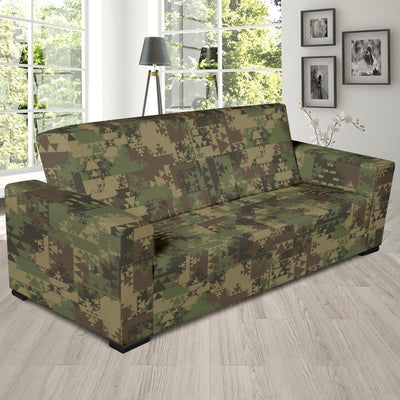 Camouflage Aztec Green Army Print Sofa Slipcover-JTAMIGO.COM