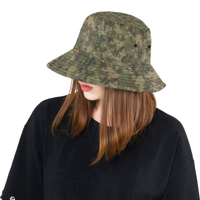 Camouflage Aztec Green Army Print Unisex Bucket Hat