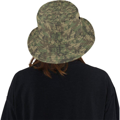 Camouflage Aztec Green Army Print Unisex Bucket Hat