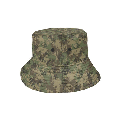 Camouflage Aztec Green Army Print Unisex Bucket Hat