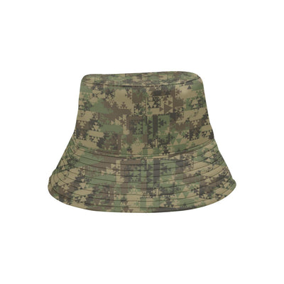 Camouflage Aztec Green Army Print Unisex Bucket Hat