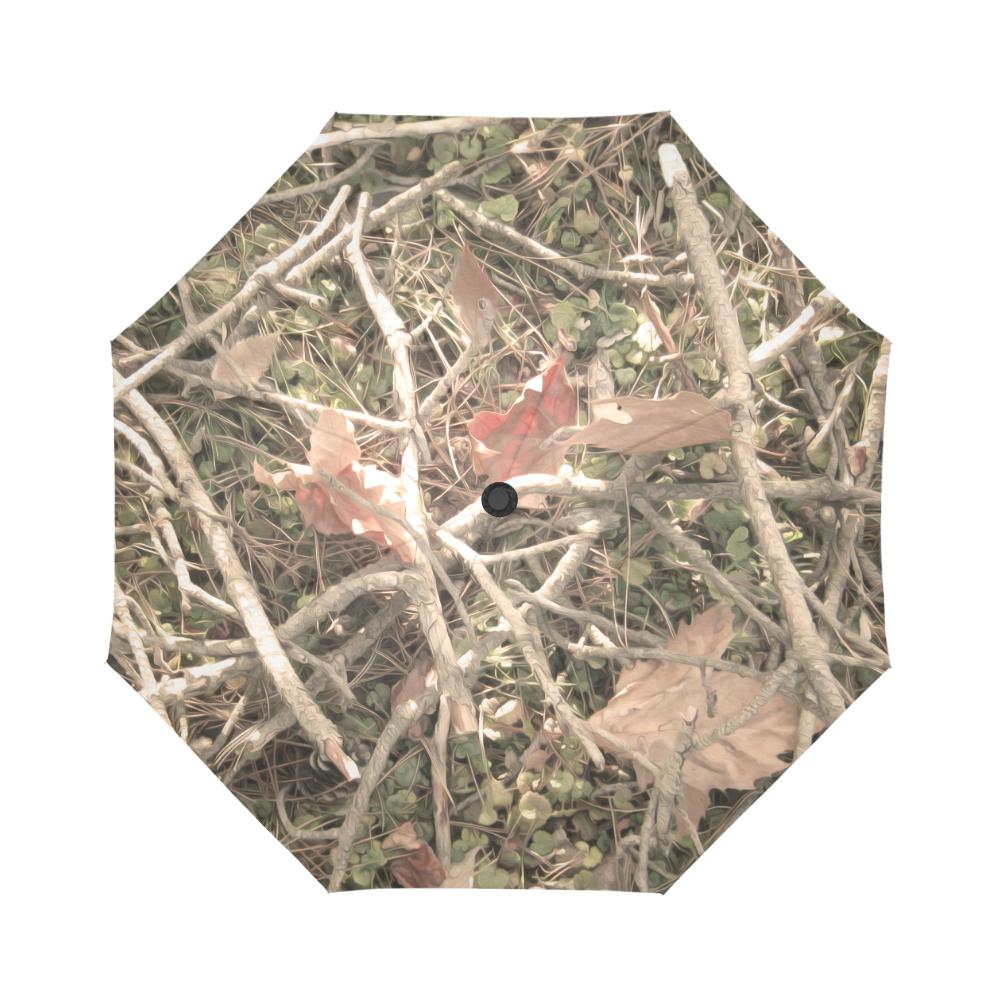 Camouflage Realistic Tree Authumn Print Automatic Foldable Umbrella