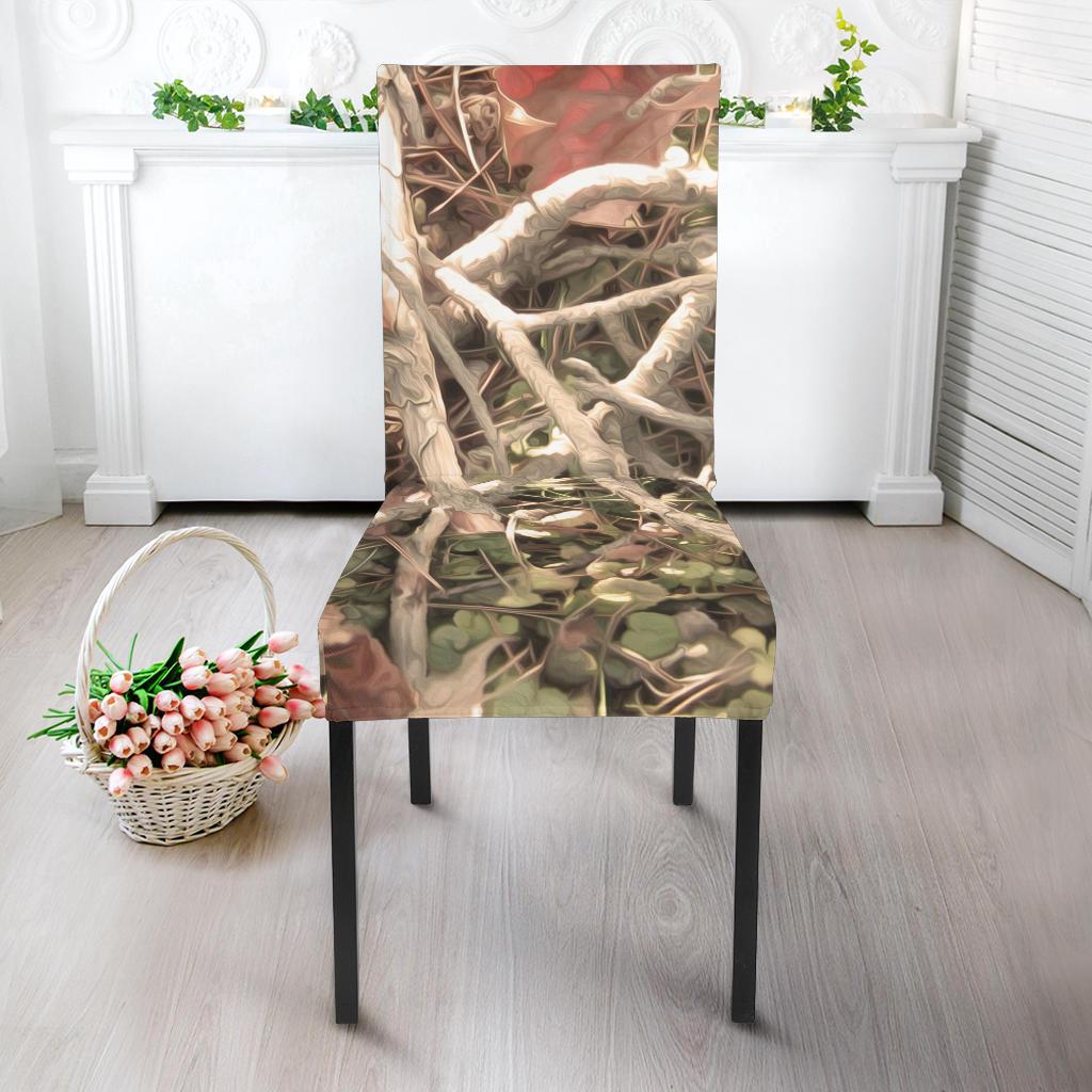 Camouflage Realistic Tree Authumn Print Dinning Chair Slipper-JTAMIGO.COM