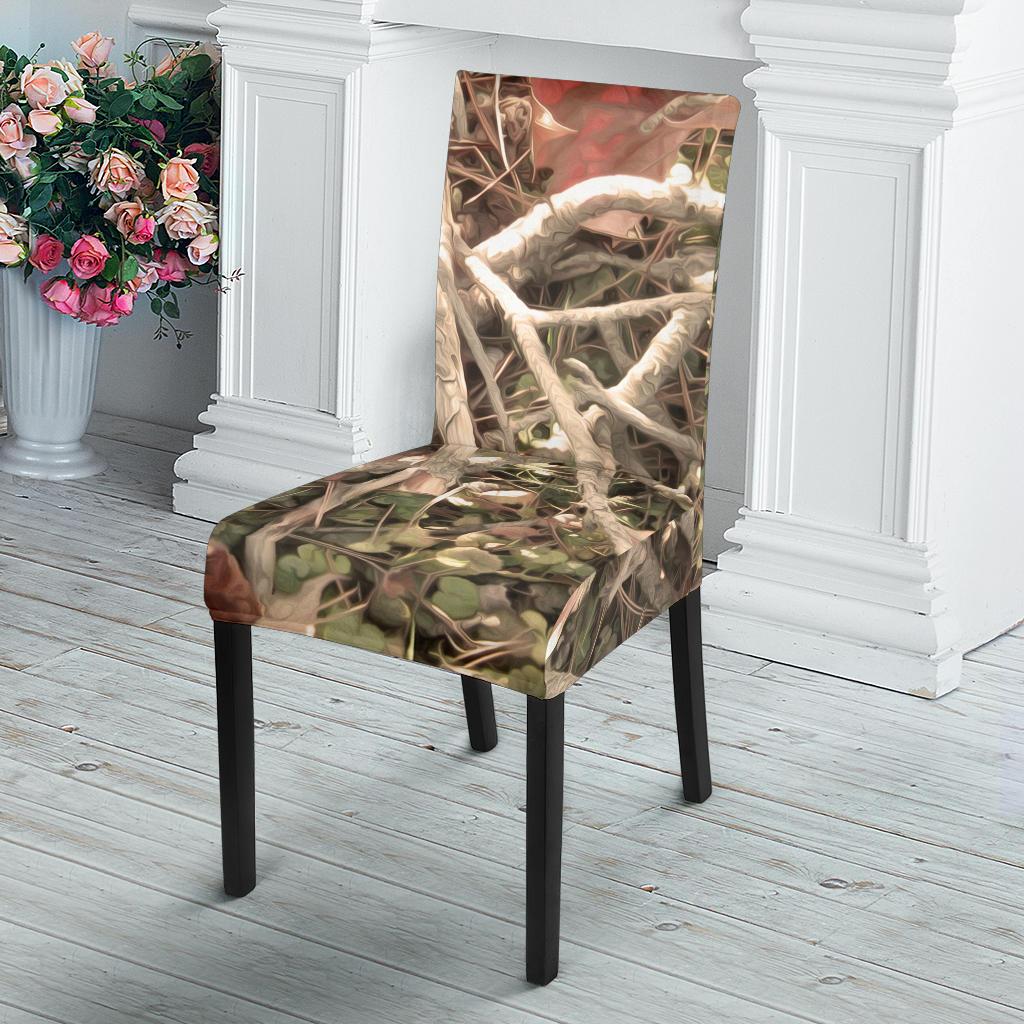Camouflage Realistic Tree Authumn Print Dinning Chair Slipper-JTAMIGO.COM