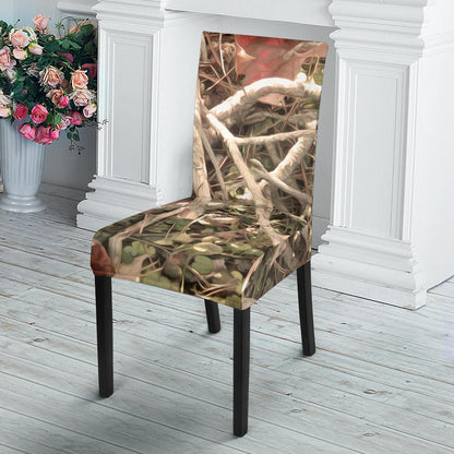 Camouflage Realistic Tree Authumn Print Dinning Chair Slipper-JTAMIGO.COM