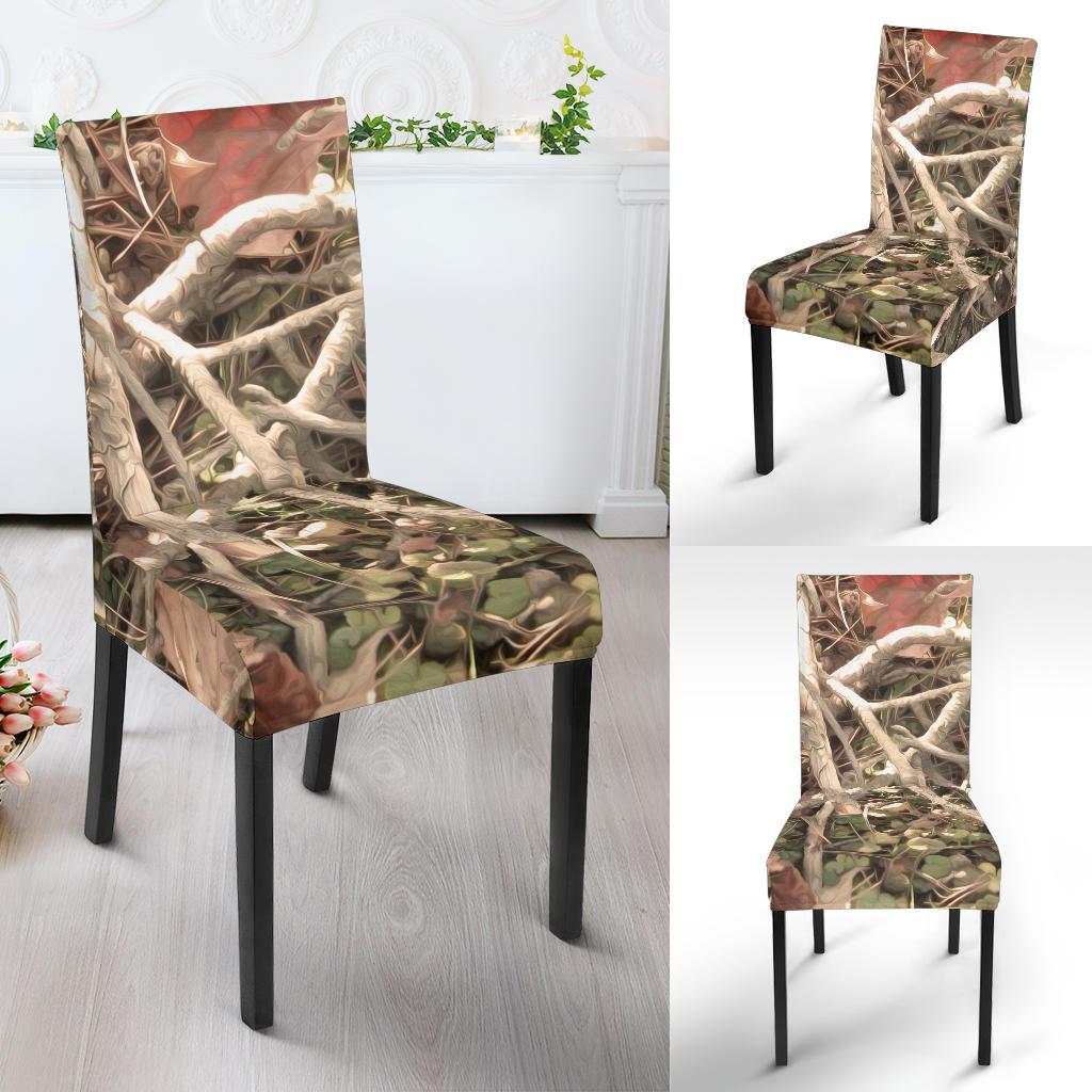 Camouflage Realistic Tree Authumn Print Dinning Chair Slipper-JTAMIGO.COM