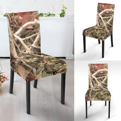 Camouflage Realistic Tree Authumn Print Dinning Chair Slipper-JTAMIGO.COM