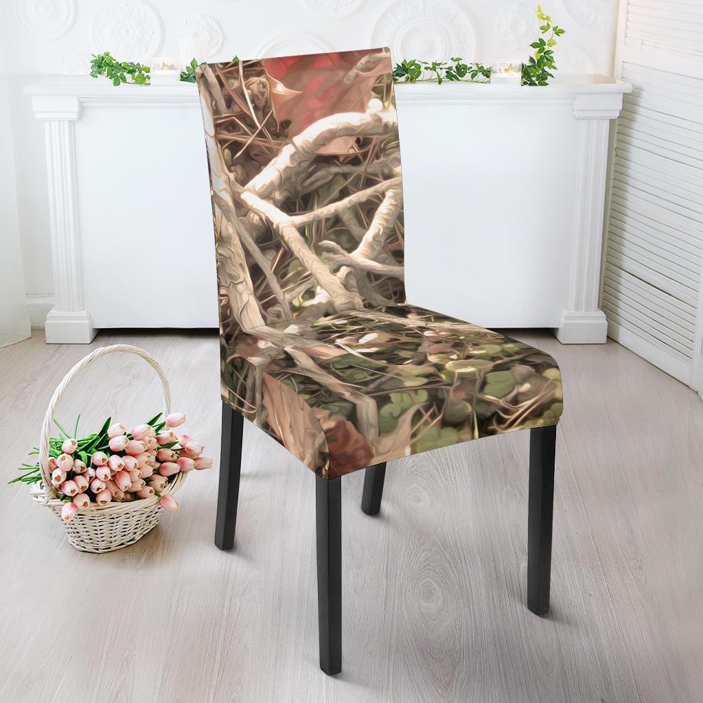 Camouflage Realistic Tree Authumn Print Dinning Chair Slipper-JTAMIGO.COM