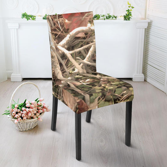 Camouflage Realistic Tree Authumn Print Dinning Chair Slipper-JTAMIGO.COM