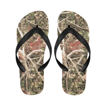 Camouflage Realistic Tree Authumn Print Flip Flops-JTAMIGO.COM