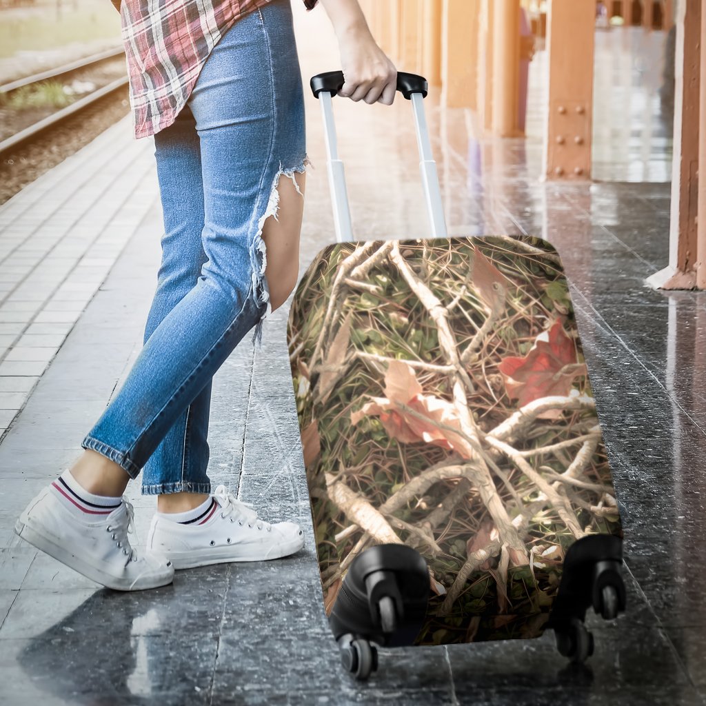 Camouflage Realistic Tree Authumn Print Luggage Cover Protector