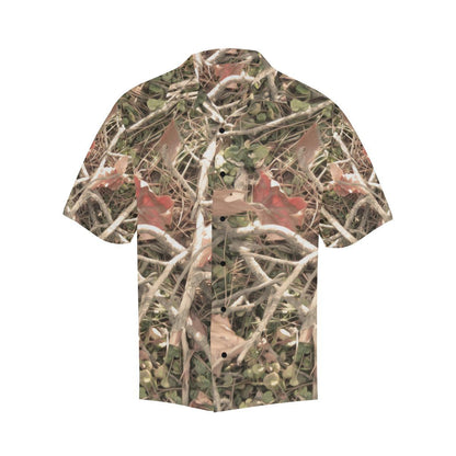 Camouflage Realistic Tree Authumn Print Men Aloha Hawaiian Shirt
