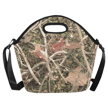 Camouflage Realistic Tree Authumn Print Neoprene Lunch Bag (Model 1669)(Large)-JTAMIGO.COM