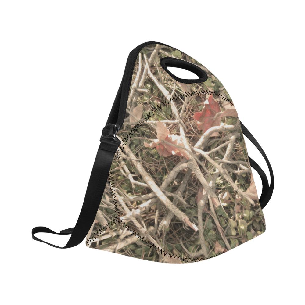 Camouflage Realistic Tree Authumn Print Neoprene Lunch Bag (Model 1669)(Large)-JTAMIGO.COM