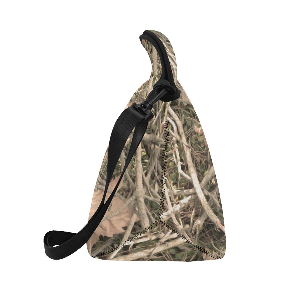 Camouflage Realistic Tree Authumn Print Neoprene Lunch Bag (Model 1669)(Large)-JTAMIGO.COM