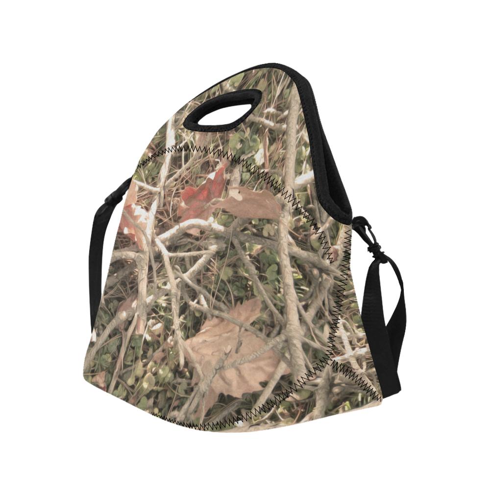 Camouflage Realistic Tree Authumn Print Neoprene Lunch Bag (Model 1669)(Large)-JTAMIGO.COM