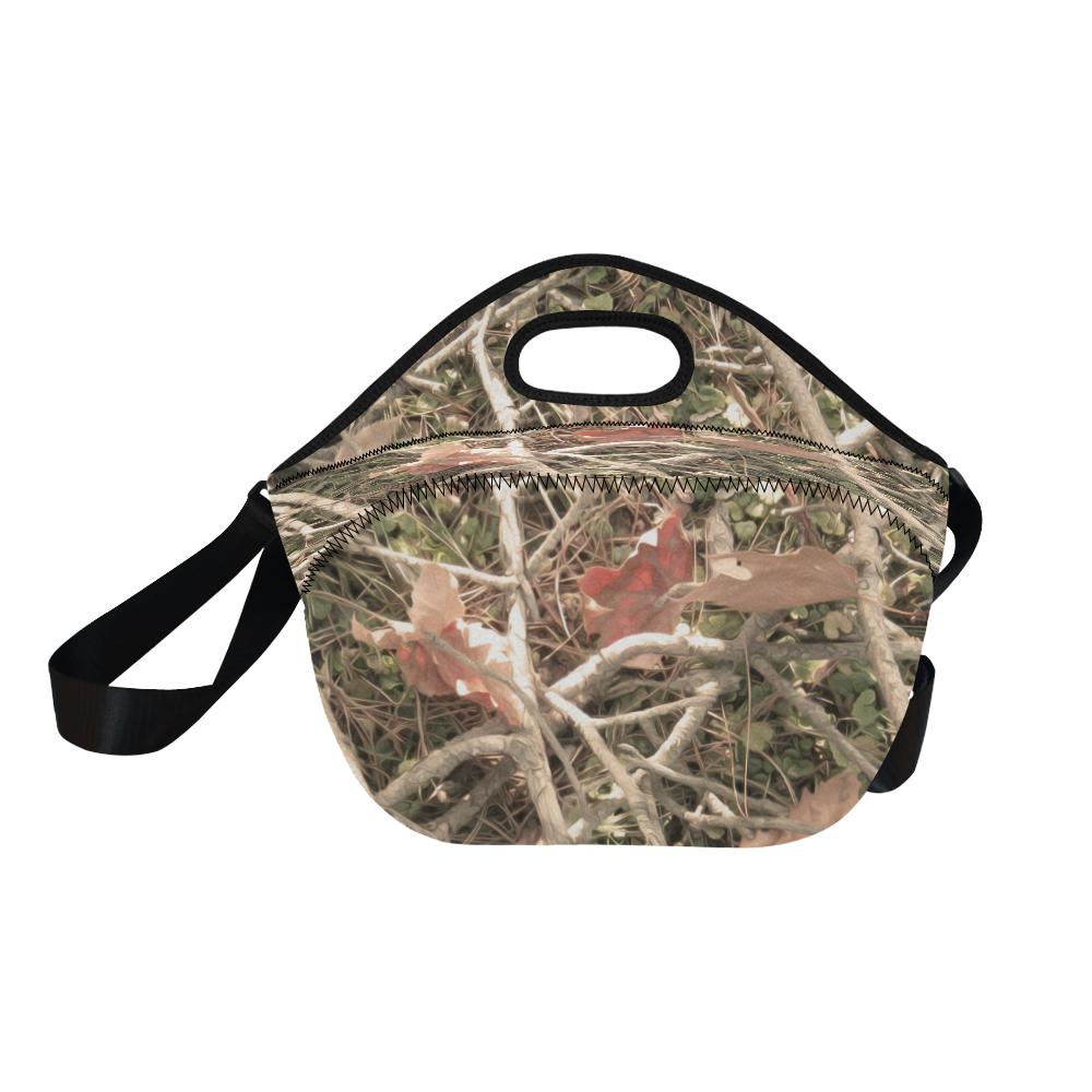 Camouflage Realistic Tree Authumn Print Neoprene Lunch Bag (Model 1669)(Large)-JTAMIGO.COM