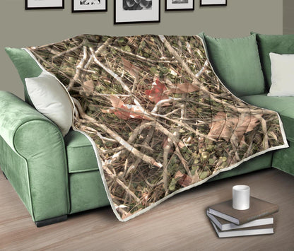 Camouflage Realistic Tree Authumn Print Premium Quilt-JTAMIGO.COM
