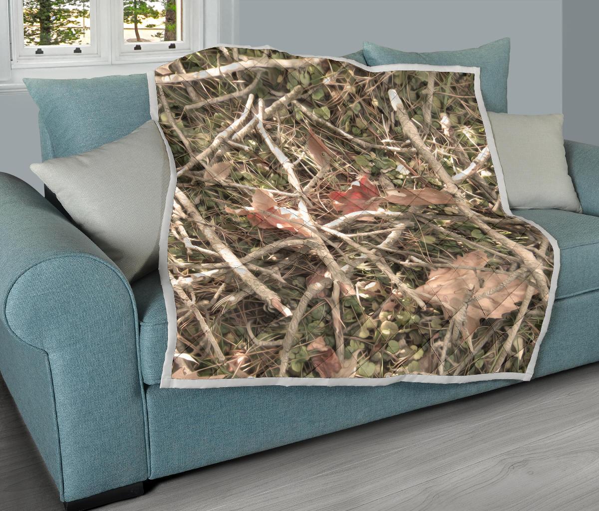Camouflage Realistic Tree Authumn Print Premium Quilt-JTAMIGO.COM