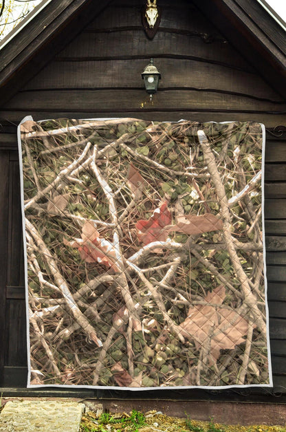 Camouflage Realistic Tree Authumn Print Premium Quilt-JTAMIGO.COM
