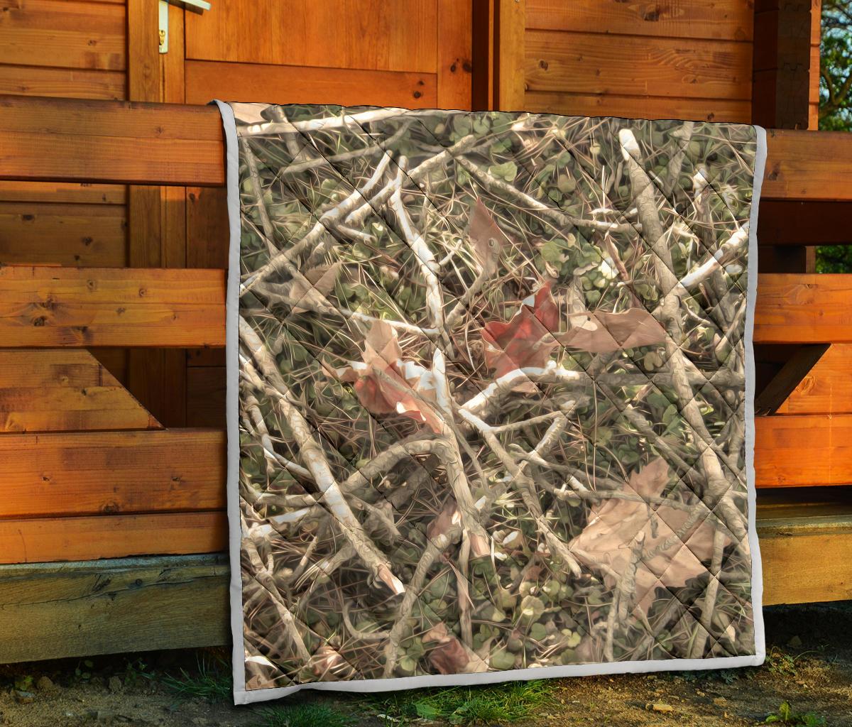 Camouflage Realistic Tree Authumn Print Premium Quilt-JTAMIGO.COM