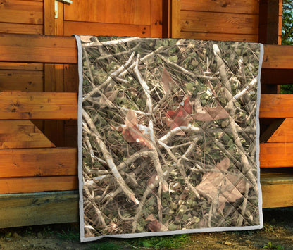 Camouflage Realistic Tree Authumn Print Premium Quilt-JTAMIGO.COM
