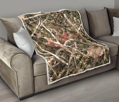 Camouflage Realistic Tree Authumn Print Premium Quilt-JTAMIGO.COM