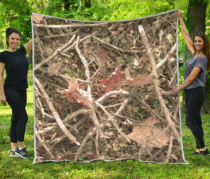 Camouflage Realistic Tree Authumn Print Premium Quilt-JTAMIGO.COM