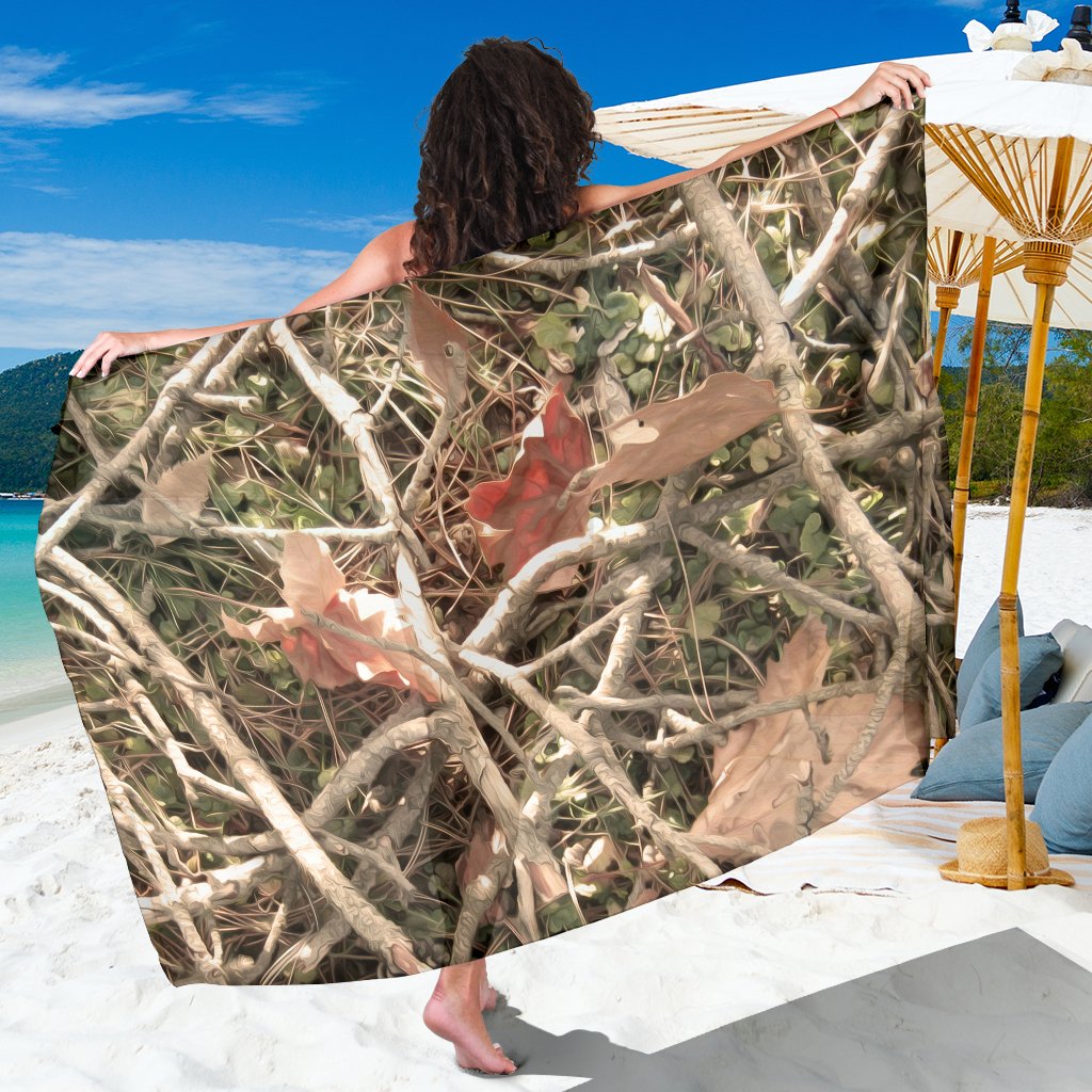 Camouflage Realistic Tree Authumn Print Sarong Pareo Wrap