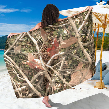 Camouflage Realistic Tree Authumn Print Sarong Pareo Wrap