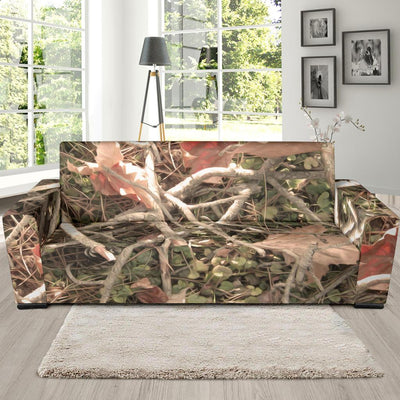 Camouflage Realistic Tree Authumn Print Sofa Slipcover-JTAMIGO.COM
