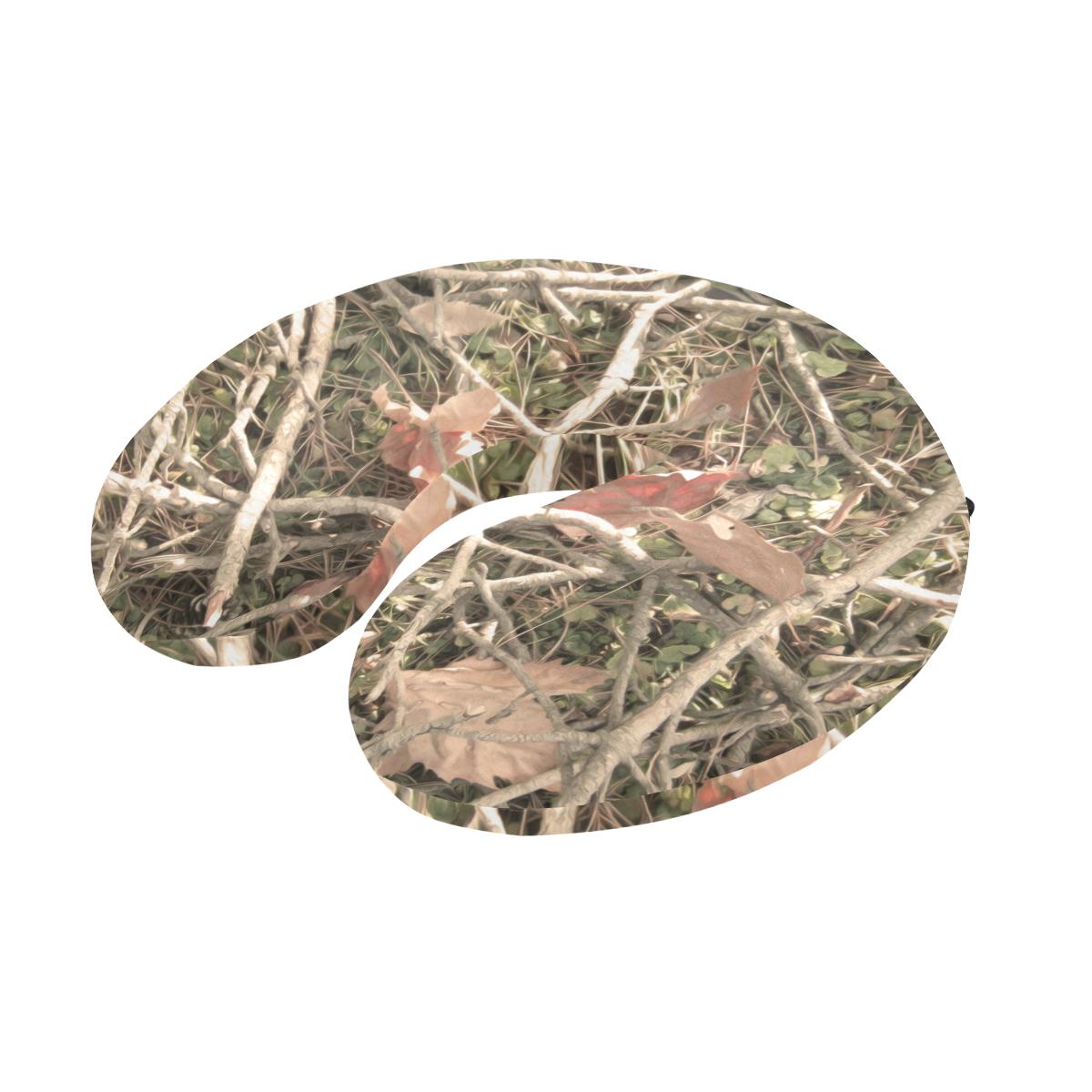 Camouflage Realistic Tree Authumn Print U-Shaped Travel Neck Pillow-JTAMIGO.COM