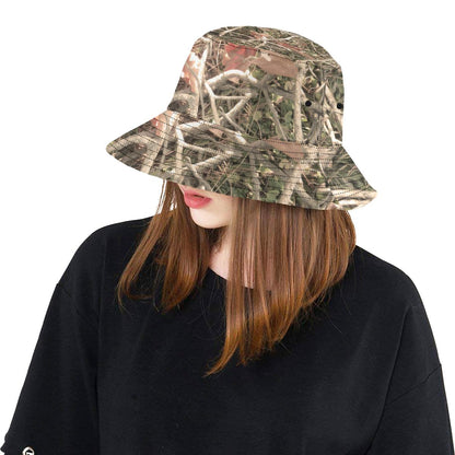 Camouflage Realistic Tree Authumn Print Unisex Bucket Hat