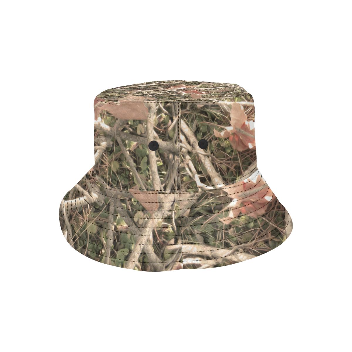 Camouflage Realistic Tree Authumn Print Unisex Bucket Hat