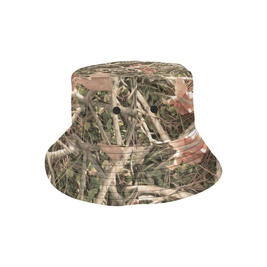 Camouflage Realistic Tree Authumn Print Unisex Bucket Hat