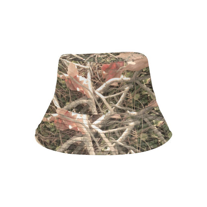Camouflage Realistic Tree Authumn Print Unisex Bucket Hat
