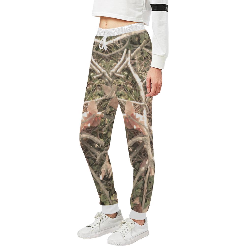 Camouflage Realistic Tree Authumn Print Unisex Casual Sweatpants (Model L11)-JTAMIGO.COM
