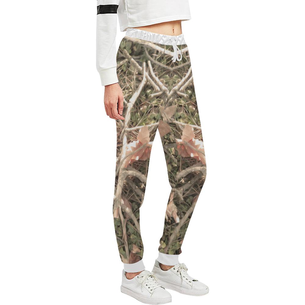 Camouflage Realistic Tree Authumn Print Unisex Casual Sweatpants (Model L11)-JTAMIGO.COM