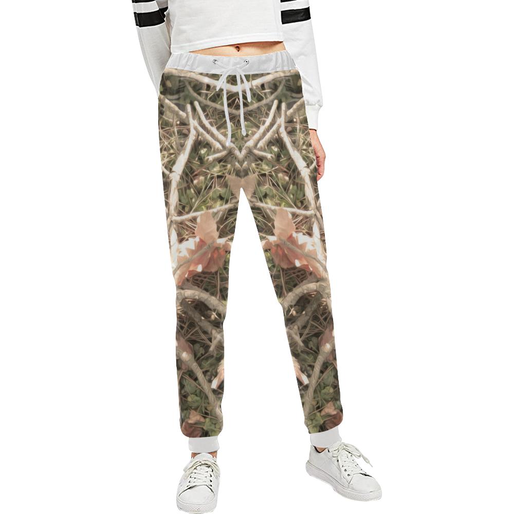 Camouflage Realistic Tree Authumn Print Unisex Casual Sweatpants (Model L11)-JTAMIGO.COM