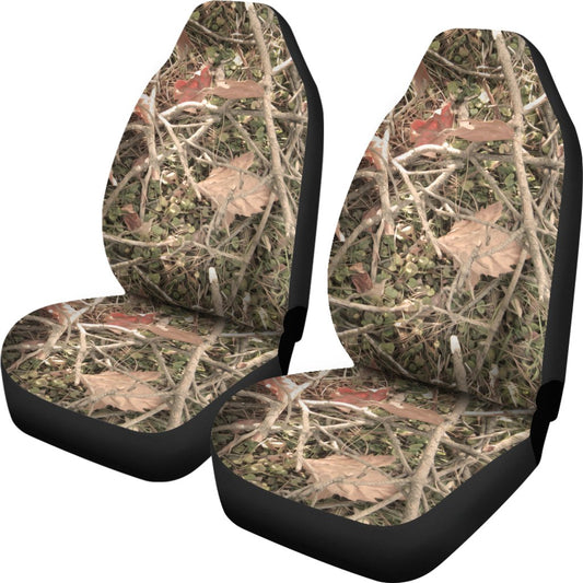 Camouflage Realistic Tree Authumn Print Universal Fit Car Seat Covers
