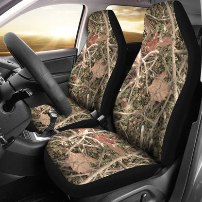 Camouflage Realistic Tree Authumn Print Universal Fit Car Seat Covers