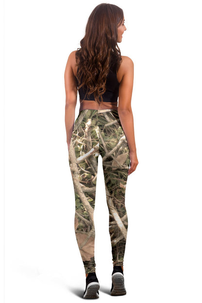 Camouflage Realistic Tree Autumn Print Women Leggings
